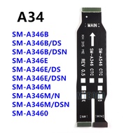 Main Board Motherboard Connector Flex Cable For Samsung Galaxy A34 SM-A346B A346E A346M Replacement