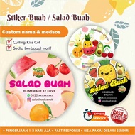 Stiker Salad Buah versi 2 Cromo bulat / Label kemasan makanan minuman / promosi / murah
