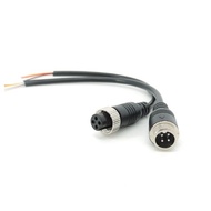 GX12 4pin A-Coded Connector Extension Rewireable Cable Male Female 4p Plug