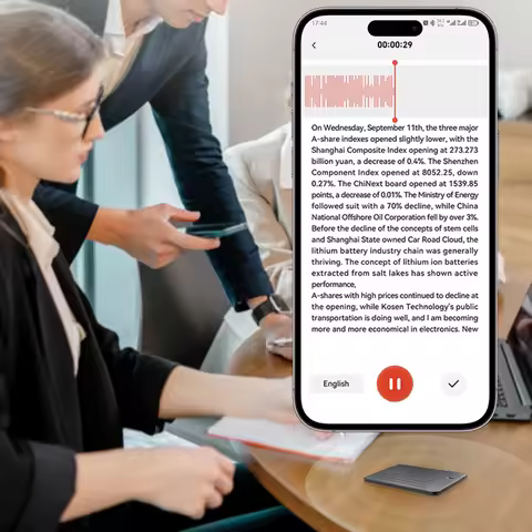 ChatGPT-4 AI Voice Recorder Rechargeable Real-Time Transcription Tool Intelligent Note Voice Recorde