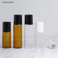 【TESG】 1ml 2ml 3ml 5ml 10ml Amber Thin Glass Roll On Bottle Empty Refillable Bottle Sample Test   Vials With Roller Hot
