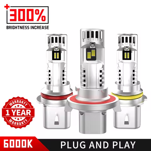 2PCS 9004/HB1 LED Headlight Bulb 9007/HB5 9008/H13 100W Cool White With High & Low Beam 12000LM 1:1 
