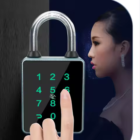 TUYA/TTLOCK APP Fingerprint Padlock Keyless Drawer Safety Lock Aluminum Alloy IP65 Waterproof for Ho