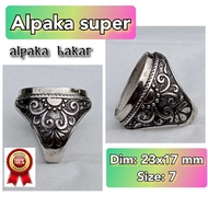 Super burnt alpaca agate and alpaca gemstoneRing.45