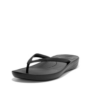 FitFlop iQUSHION Womens Ergonomic Flip-Flops - All Black (E54-090)