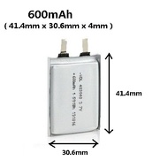 Rechargeable Battery 403040 Battery 600mAh Li-Polymer 3.7V For Replacement Recorder GPS Navigator Ma