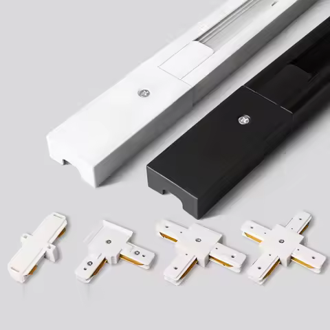 Led Track Light Rails 0.5M 2 Wire 3 Wire Connector Jointer Led Rail For Store Home Spotlight Lightin