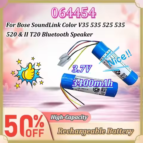 New 064454 3.7V 3400mAh Rechargeable Li‑ion Battery for Bose SoundLink Color V35 535 525 535 520 & I