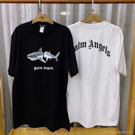 【HOT】GP เสื้อยืด Palm Angels ลายปลา ฉลาม SML100%cotton เสื้อยืดแฟชั่นลำลอง