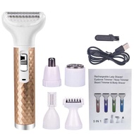 5 in 1 Shaver Female Shaver Shaver Mini Electric Eyebrow Trimmer Armpit Hair Remover
