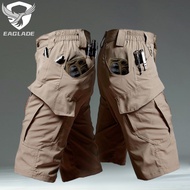 Eaglade Tactical Cargo Shorts Pants in Khaki Stretchable
