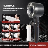 Premium Black Shower Head 5-Mode Adjustable High Pressure Shower Head/
