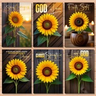 Sunflower Bible Verse Wall Decor Photo Laminated A4 size Photo Frame