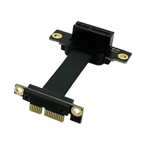 PCIE X1 Riser Cable Dual 90 Degree PCIe X1 X1 Extension Cable 8Gb/s PCIE 1X Riser Card Line- 5cm