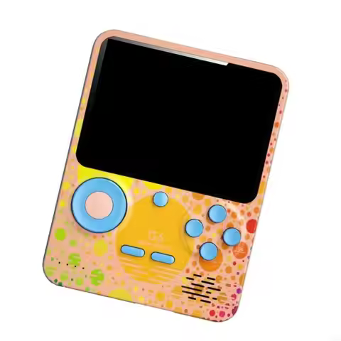 Double Player Portable Game Console 666 Titles Included Power Backup Functionality Compact ABS Body 