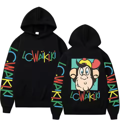 Limited Edition Lc Waikiki Monkey Graphic Hoodie Fashion Aesthetics Hooded Sweatshirts Men Women Str