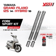 ชุดอัพเกรดโช้คหน้า FORK UPGRADE KIT และ FORK SPORT KIT สำหรับ YAMAHA GRAND FILANO 125 ปี 2014 / HYBR