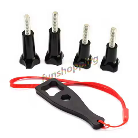 2X long + 2X short Screws + Wrench Tighten Thumb Knob Bolt Screw for GoPro Go Pro HD Hero 4 3+ 3 2 S