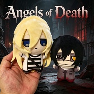 Angels of Death Rachel Gardner & Isaac Foster Plush Keychain Set, 10cm Cotton Nunu Pendant, Anime Ch