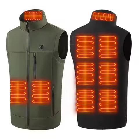 USB Heating Vest Jacket Men Winter Warm Vests 9 Zones Heated Coat 9Areas Self Heating Clothing Vest 