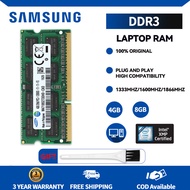 Samsung DDR3แรม4กิกะไบต์8กิกะไบต์1333 1600 1866 2133 2400MHz หน่วยความจำโน้ตบุ๊ก1.5โวลต์
