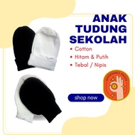 Anak Tudung Tebal Berlipat ( sekolah rendah / menengah ) Putih & Hitam - AT001 / AT002