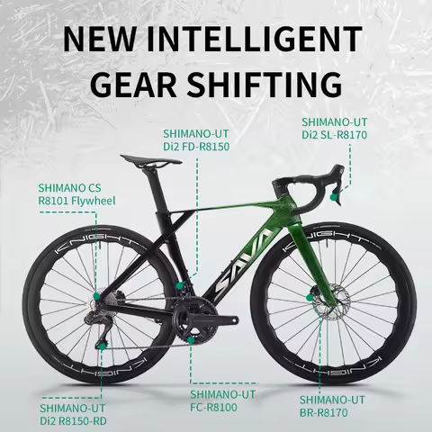SAVA New Blade SLR8 C60 Carbon Fiber Road Bike, 700C Adult DI2 Bike with SHIMANO ULTEGRA Di2 R8170 C