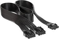 12VHPWR PSU Cable, 600W PCIe 5.0 Dual 8-Pin PCIe to 12V-2x6 Connector for Corsair Type-4 PSUs, 16AWG