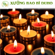 Set of 10 Multicolored Scented Candles that burn 3-4 hours, Decorative Tealight Candles, Decorative 