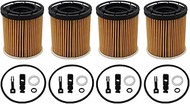 26350-2M000 Set of 4 Engine Oil Filter with Seals Pack Replacement for Hyundai Accent 2020-2022 for 