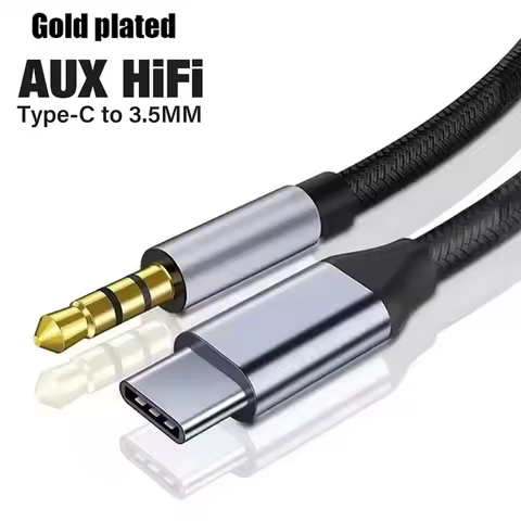 USB Type C To 3.5mm Aux Adapter Type-c to 3.5mm Jack Audio Cable Connector Earphones Cable Audio Con