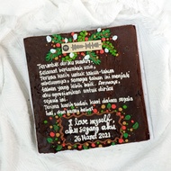 Coloring Brownies 24x24cm (custom cake ulang tahun, Anniversary, gift)