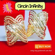 Wing Sing Cincin Infinity Datin Tulen Bajet Emas 916/916 Infinity Butterfly Gold Ring