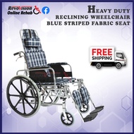 Kerusi Roda Aluminium Ringan Boleh Lipat Deluxe | Boleh Baring | Tugas Berat | Rehat Kaki Boleh Tang