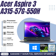 LAPTOP MULTITASKING Acer Aspire 3 550H WITH Intel i5 GEN 10 RAM 8GB SSD 256GB LAYAR 156" FHD NVIDIA