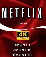 Netflix Premium 4K Quality Account Classic 4K Ultra HD 1 Month 2 Months 6 Months