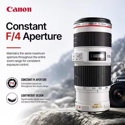 Canon EF 70-200mm f/4L IS USM Telephoto Zoom Lens for Canon Digital SLR Camera Body Not Included