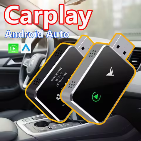 Wireless Carplay Android Auto Adapter Plug&Play Smart AI Box BT CarPlay AI Box for Wired CarPlay/And
