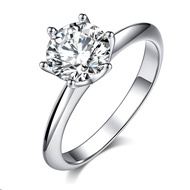 Moissanite Wedding Ring Classic 1ct-3ct Engagement Ring for Women S925 Sterling Silver D Color VVS M
