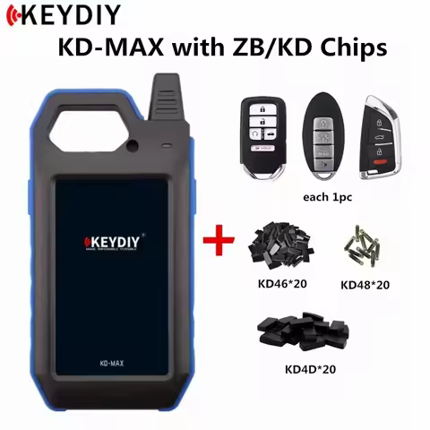 New KEYDIY KD MAX Remote Cloner Auto Key Generator 96Bit 48 Transponder Chip Copier with ZB02-4/ZB03