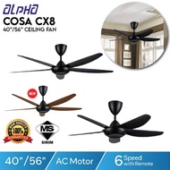 Alpha COSA CX8 Ceiling Fan (40"/ 56") 6 Speed Remote Control COSA Series Ceiling Fan