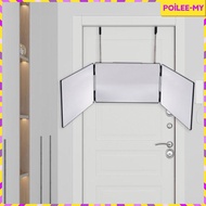 [PoileeMY] 3 Way Mirror for Hair Cutting Wall Hanging Telescopic Hooks Compact Beauty Vanity Mirror 