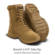 Smith & Wesson Breach 2.0 8'' Side-Zip Boot, Kasut Operasi, Taktikal, Camping, Original SWAT Altama