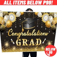 Congratulations Grad Tarpaulin Backdrop Decoration Set 100 x 75 cm Tarpulin Birthday Supplies