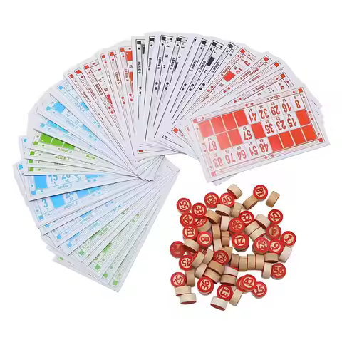 Bingo Card Game Educational Interactive Vintage Adults Bingo Chess Family Games Set for Kids Family 