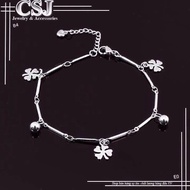 4-leaf clover stainless steel bracelet