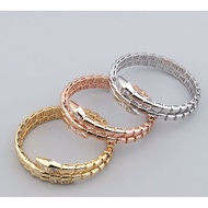 [Fashion Jewelry] Snake-Shaped Bracelet Men Women Couples Temperament Snake Bone Spring Open Bracele