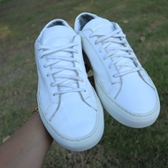 ส่งฟรี 9US 42Eu 27cm รองเท้า 🇮🇹 Common PROJECTS WHITE RETRO LOW SNEAKERS ITALY Pre-owned Authentic