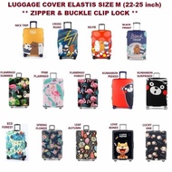 Elastic Luggage cover/Luggage cover print premium SIZE M 22-24 INCH