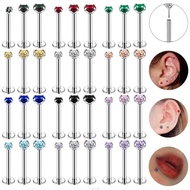 1piece Stainless Steel Piercing Plug In Earring Labret Helix Tragus Stainless Steel Earring